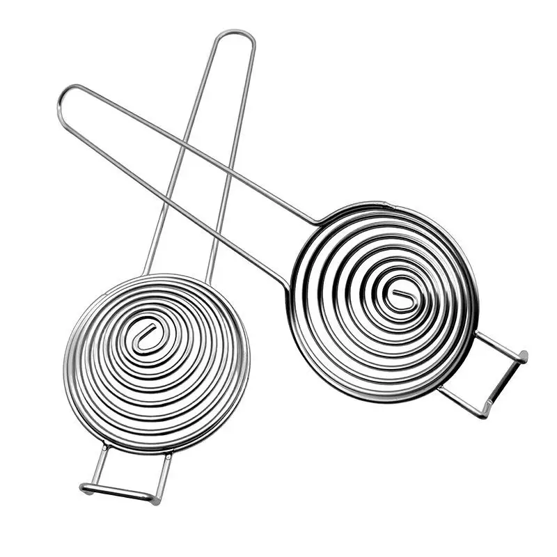 【YA】2Pcs Manual Hand Egg Beater Stainless Steel Spring Coil Mixer Anti-Corrosion Kitchen Tool for Whipping Cream Eggs Baking