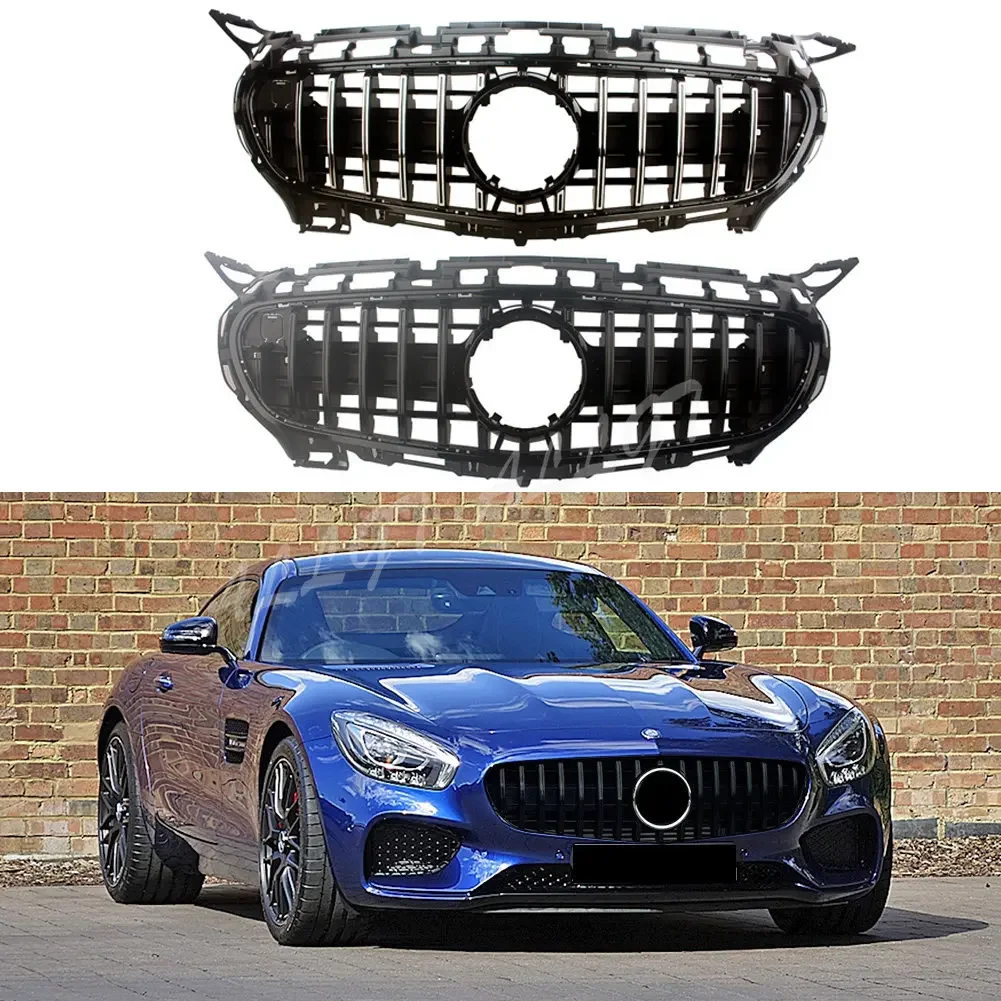 Car Front Racing Facelift Grille Upper Bumper Grille For Mercedes-Benz W190 C190 AMG GT GTS GT40 GT50 GT53 GT63 2-Door 2015-2017