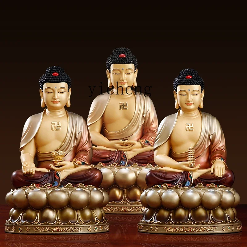 FJ-1 Pure Copper Shakyamuni And Other Statues, The Living Room Is Dedicated To The Saha Buddha Statue Ornament
