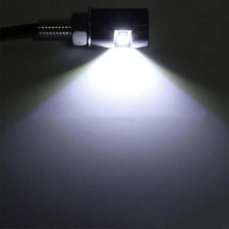 

G99F 1/2Pcs Car Auto Motorcycle Tail Number Universal Screw Bolt Light 12V 5630 License Plate lamp White LED