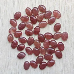 Fashion Good quality natural strawberry gold color stone Oval CAB CABOCHON beads 10x14mm for jewelry making Wholesale 50pcs