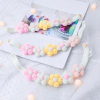 Cat Collar Knitted Flower Attractive Kitten Dogs Bib Collar Eye-catching Cotton Adjustable Puppy Cats Neck Collar For Daily