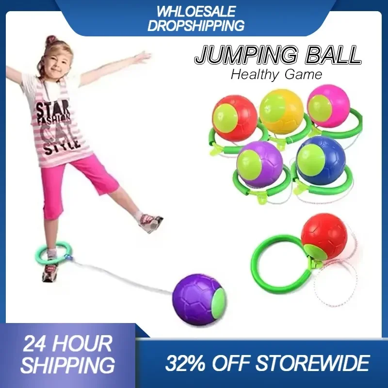 Sports Game Fun Outdoor Skip Ball Toy - Exercise and Coordination Training - Classic Swing Balance Hop for Kids and Adults