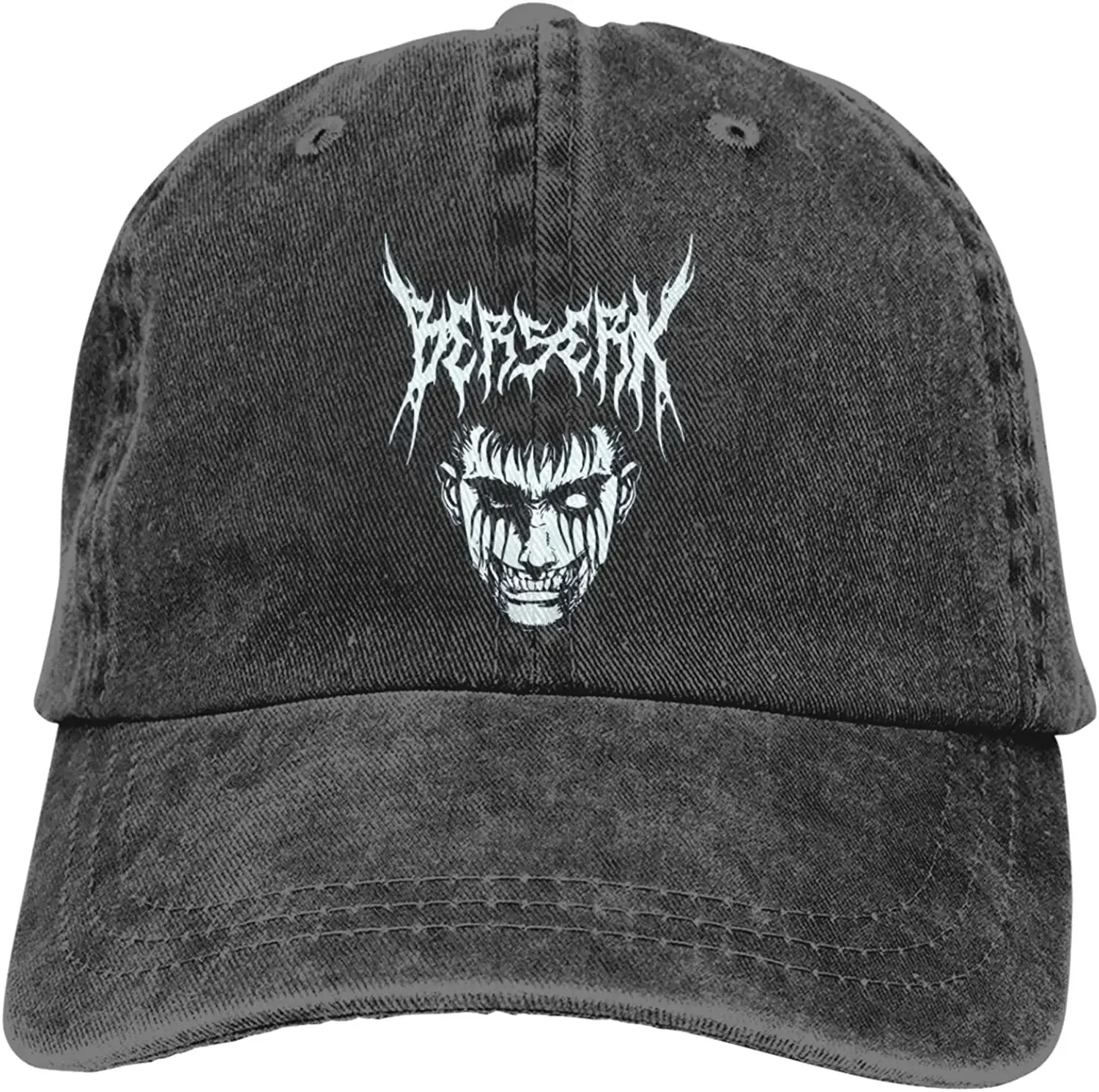 Najlepiej sprzedający się kapelusz Martinielel Anime Berserk Fashion Sport Denim Cap Unisex Plain Baseball Cowboy Dad Hat Regulowana Trucker