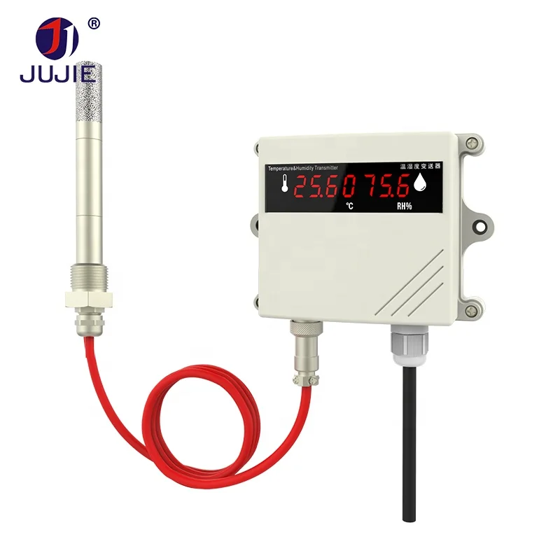 Sensor transmissor de temperatura e umidade com saída 4-20mA na estufa de ar