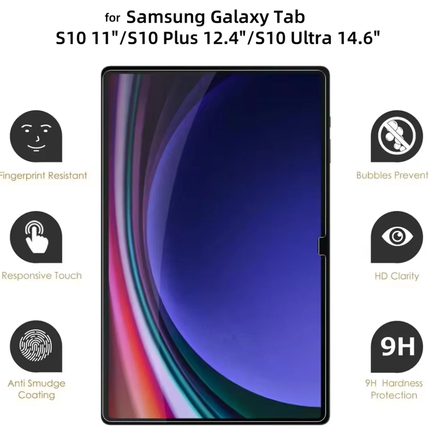 For Samsung Galaxy Tab S10 FE FE+ Tablet Tempered Glass Screen Protectors Easy Install Dust Free Kit For Samsung Tab S10FE
