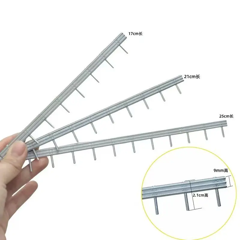 17 センチメートル/21 センチメートル/25 センチメートルストリート道路分離ガードレールミニチュアフェンスモデル道路障壁高速道路フェンス DIY モデルおもちゃアクセサリー