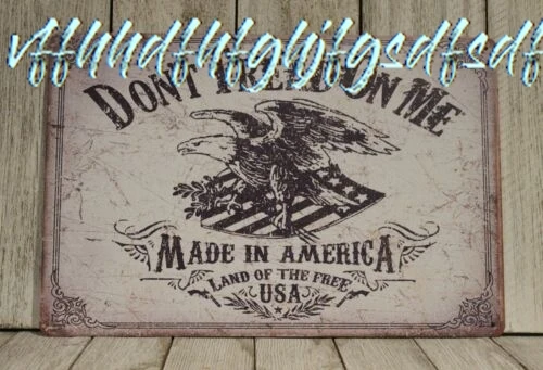 Gadsen Flag Tin Sign Metal Don't Tread on Me Gun Rights Shop Rustic Vintage Look sign