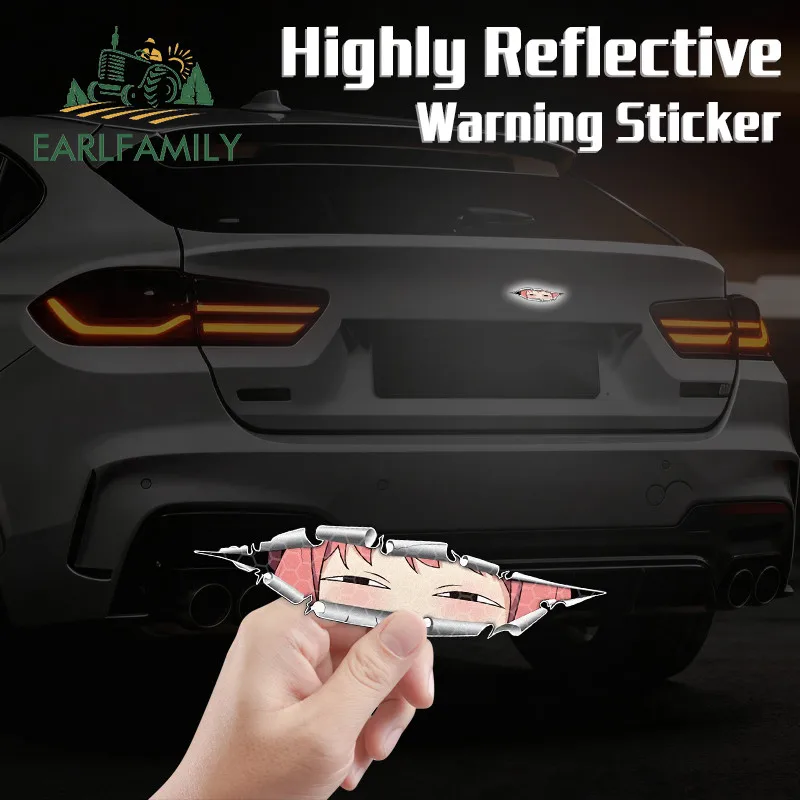 

EARLFAMILY Anya Eyes Tear Reflective Car Stickers Kawaii Waterproof Motor Windows Cute Helmet Vinyl Decals Car Door Protector