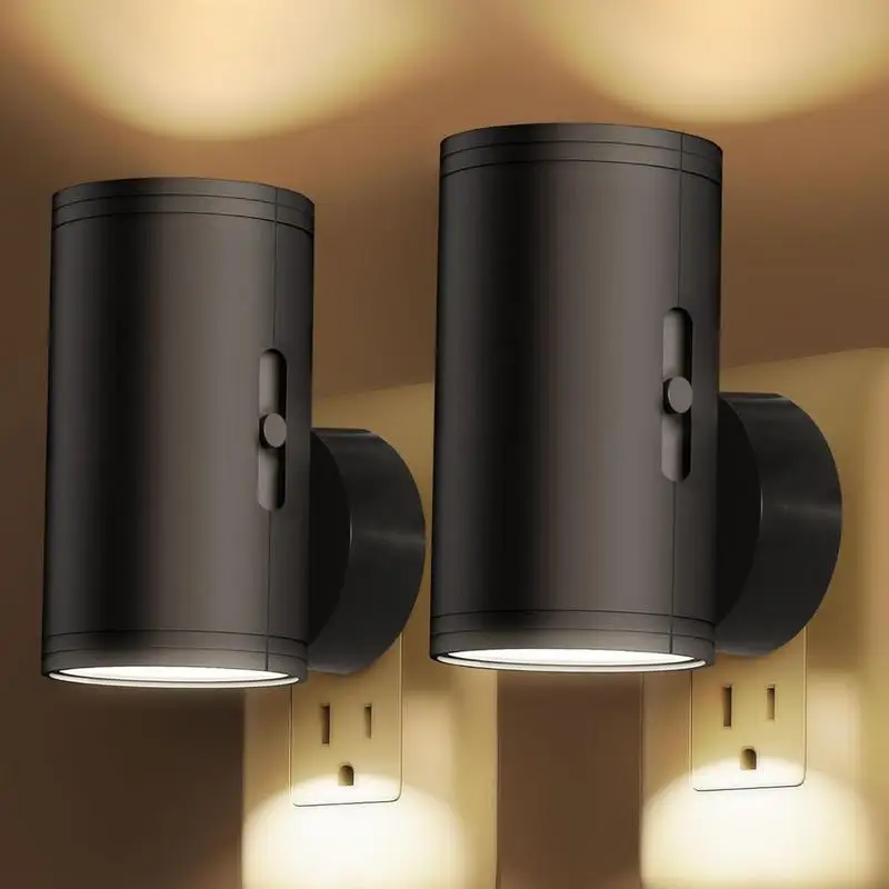 

Dimmable Modern Light Automatic On Off EU/US Plug In Into Wall LED Night Light Adjustable Brightness For Bedrooms Hallways