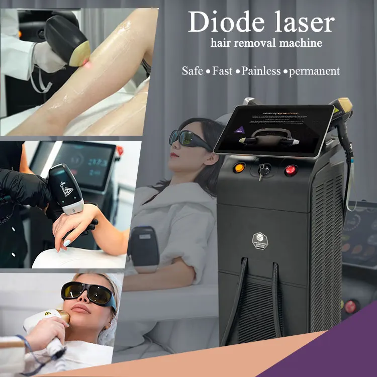 2026 latest freezing point 3000W laser hair removal machine professional 1600W semiconductor laser 808 semiconductor laser