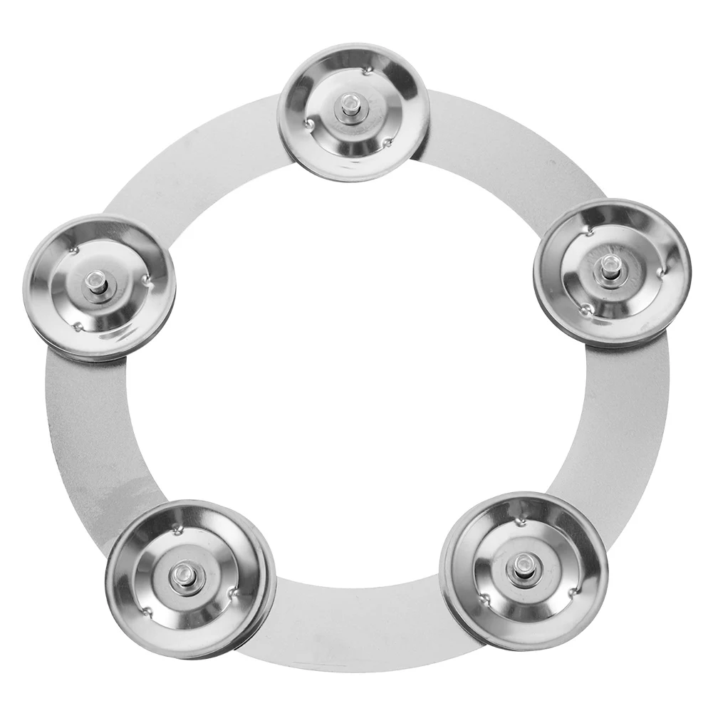 

Набор из 6 стальных колокольчиков для хай-хэта и тамбурина, крепящиеся на барабан, аксессуары для ударных инструментов, джазовых барабанов