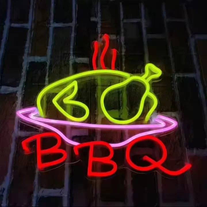 Custom IP65 LED Neon Sign for Barbecue Restaurant Home Party & Family Gathering Man Cave & Bar Art Decor for Indoor Outdoor Use