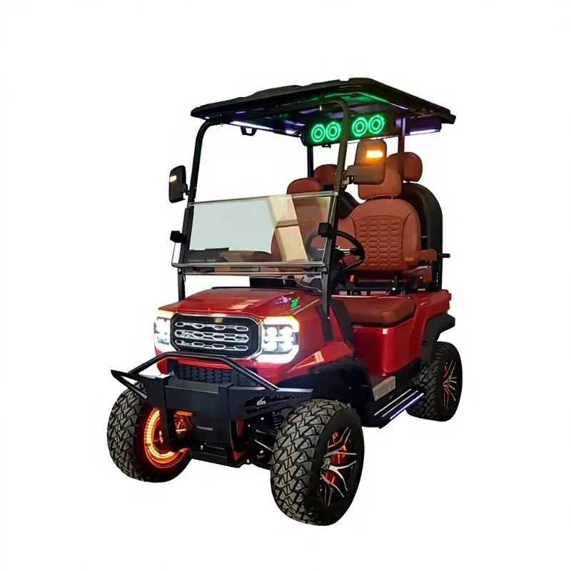 TongCai Customized 48V Electric Golf Buggy 2+2 4-seater off Road Vehicle New Lithium Lift Golf Cart Dot
