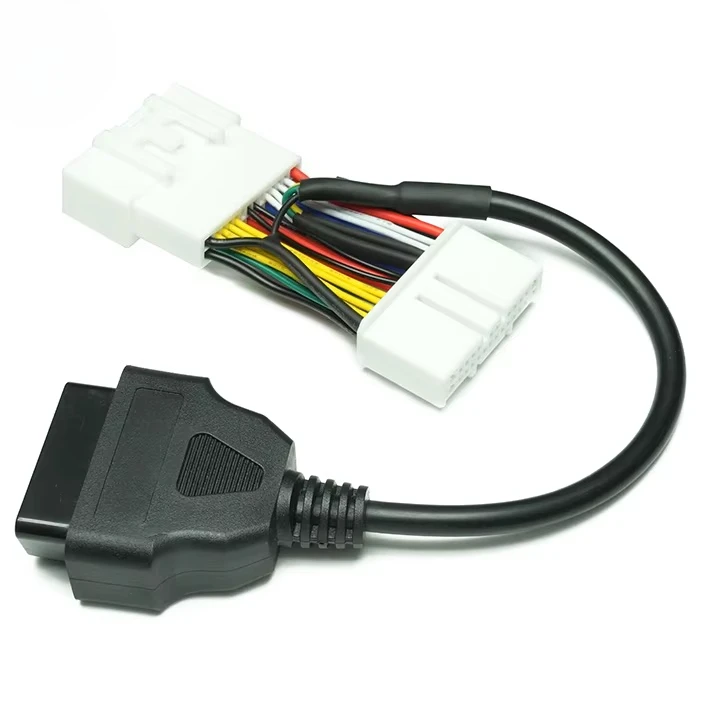 OBD2 Diagnostic Cable 12V 24V for Tesla Car Code Reader, 30cm Custom Pin Assignment Wire with SDK for Aftermarket Workshop