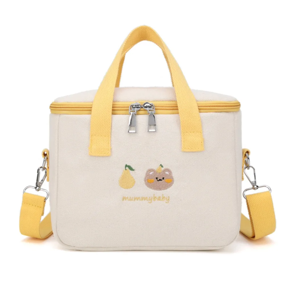 

Cartoon Mummy Bag Multifunctional Bear Baby Diaper Organizer Picnic Dinner Container Large Capacity Women Handbag
