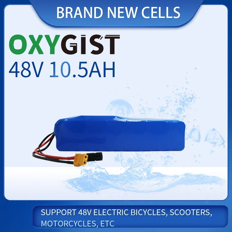 OXYGIST 48V 13S3P 10.5Ah battery pack High power 18650 li-ion battery FOR electric ebike bicycle scooter motor With 20A BMS