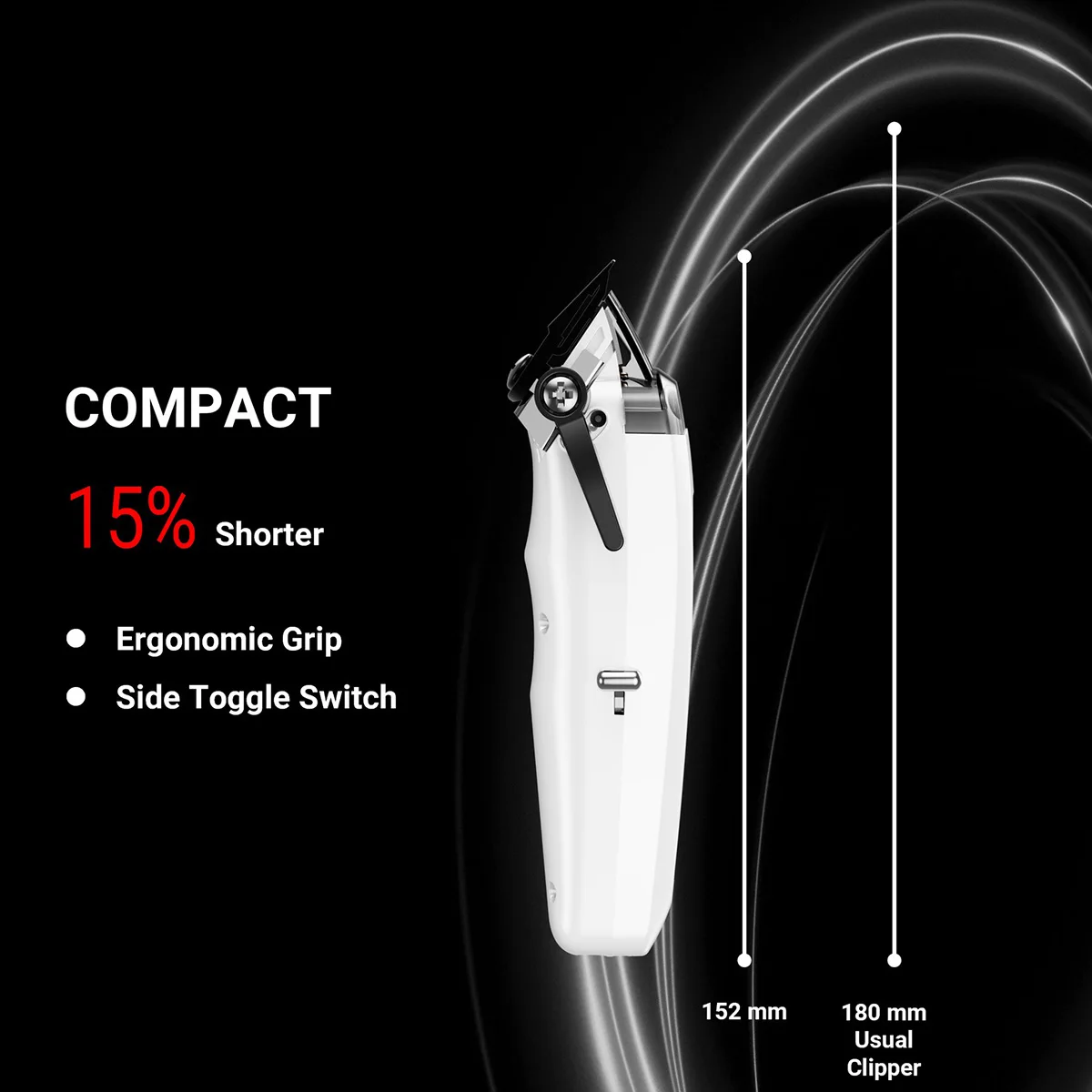 Cortadora de pelo profesional BRDCLIP 106B con Motor sin escobillas, cortadora eléctrica inalámbrica de 7500RPM, hoja móvil ultrafina para hombres con Base
