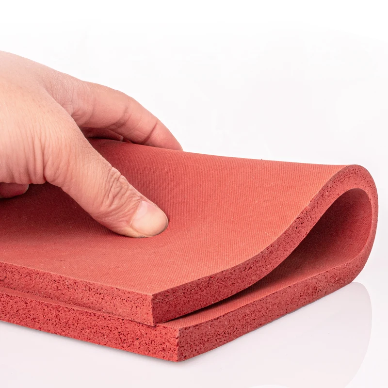 Red silicone foam pad hot stamping plate high temperature damping soft sponge Press mat anti-aging sealing plate Gaskets500*500