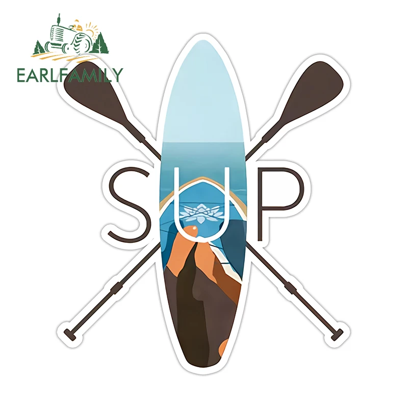 

Креативная автомобильная наклейка EARLFAMILY Creative Stand Up Paddle Boarding Sup Brah, виниловая водонепроницаемая наклейка, украшение для дверей и окон автомобиля, декор для кузова автомобиля