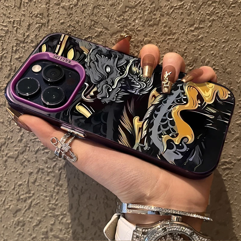 Oni Mask Samurai Printing Hard Case for iPhone 16E 11 12 16 15 14 13 Pro Max XS X XR Plus 8 7 SE 2020 Shockproof Matte Cover PC view 6