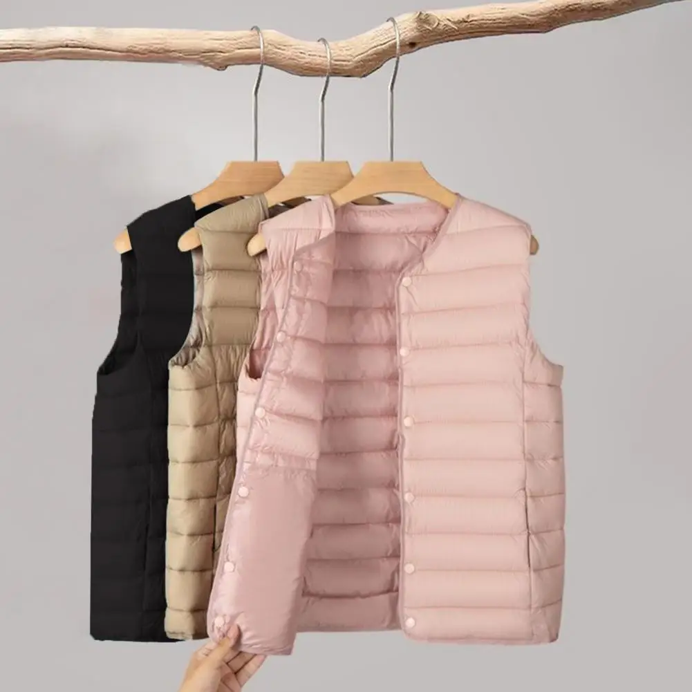 Women Padded Jacket Lightweight Women Jacket Women’s Winter Cotton Coat Plus Size Padded Waistcoat Thin Short Windproof vest
