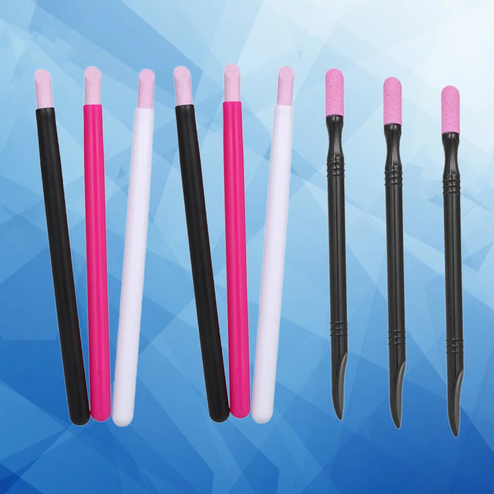 6 個研削ツールマニキュアペンセット 3 セラミックビット人間工学に基づいたマニキュアツールキューティクル除去ネイルアートケアキット