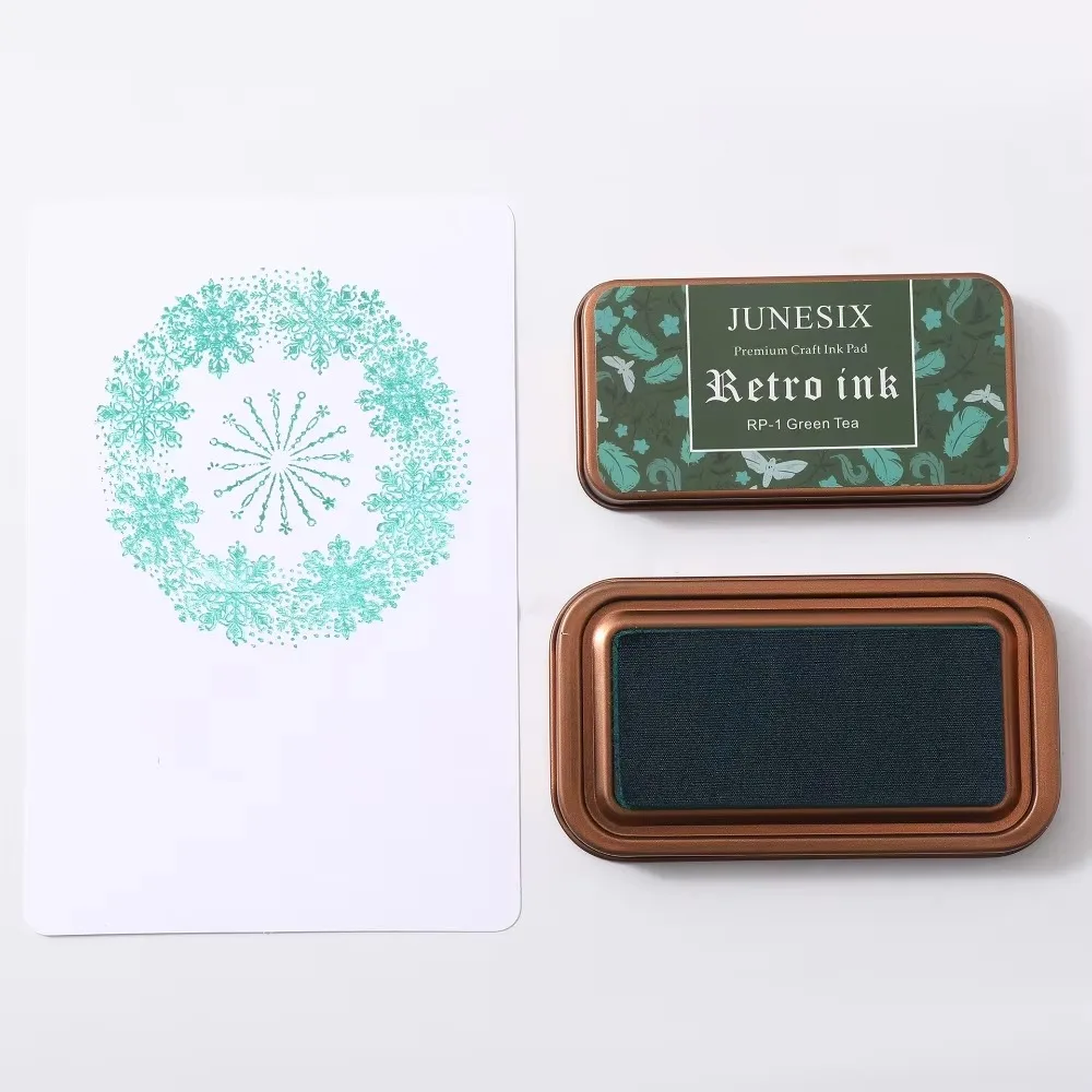 빈티지 철 상자 인감 스탬프 수제 다채로운 Scrapbooking InkPads 예술적 장식 종이 Inkpads DIY 저널 재료