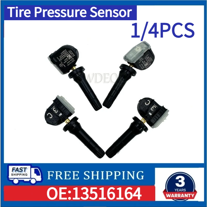 1/4PCS 13516164 for 2018-2023  Chevrolet Equinox Tire Pressure Sensor for GMC Sierra Yukon Cadillac Camaro Bolt EV TPMS Sensor view 3