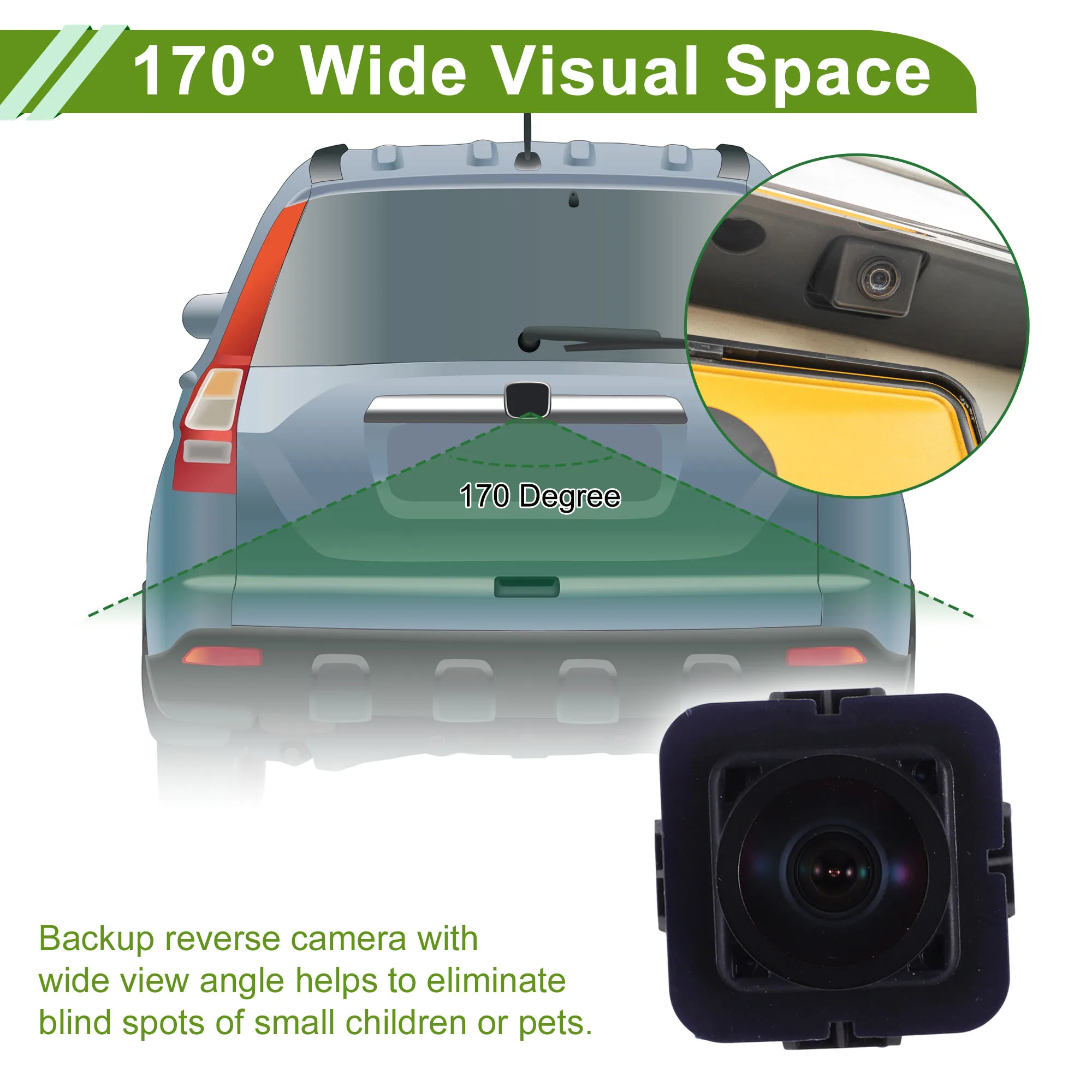 UXCELL Car Camera Rear View Backup Reverse Camera for Ford for Mustang 2015-2020