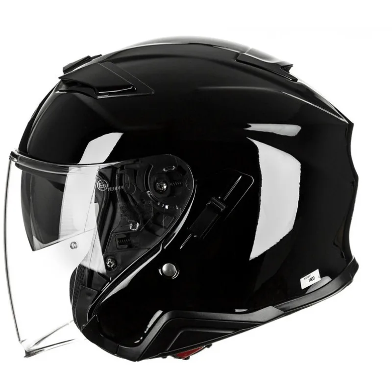 Shoei J-Cruise II Jet-Helm in glänzendem Schwarz, 3/4-Offen-Visierhelm für Herren und Damen, mit zwei Visieren, im Retro-Stil, für Roller und Motorrad, halber Helm.