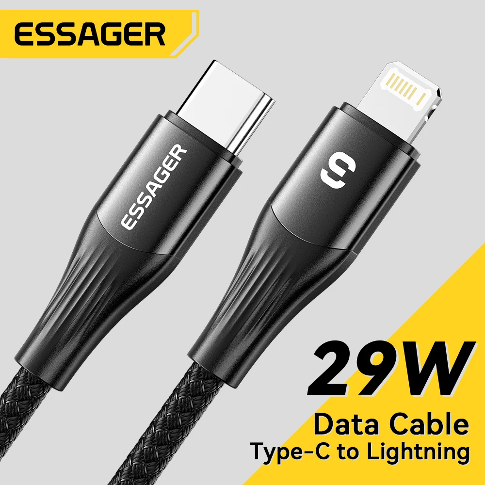 

Essager USB Type C Cable For iPhone 14 13 12 11 Pro Max XS PD 20W Fast Charger USB C To Lightning 29W Wire Cord For iPad Macbook