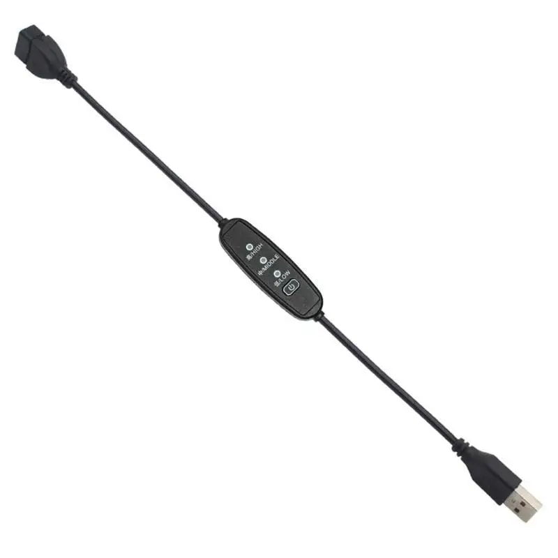 Cable USB 31BA 35cm con interruptores atenuación, Cable extensión línea Control velocidades para USB