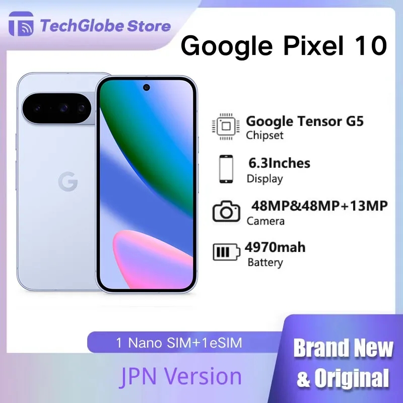 Google Pixel 10 Phone Google Tensor G5 Pixel10 6.3 inche 12GRAM 128GB ROM 49700mAh NFC SmartPhones Advanced Triple Japan Version