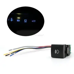 Car Front Fog DRL Light Bar Radar Spotlight Tailgate Music Switch Push Button For Toyota RAV4 Corolla Camry 18-19 Prado