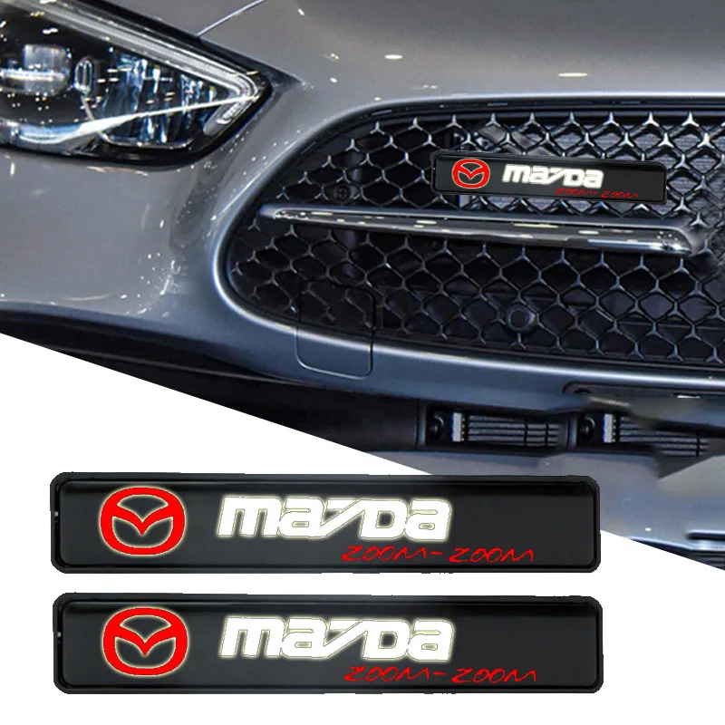 New Car Front Hood Grille Emblem LED Light Grill Decorative Lights for Mazda 2 3 4 5 6 7 8 323 626 CX-3 5 8 9 MS MX-5 30 RX-8 RS