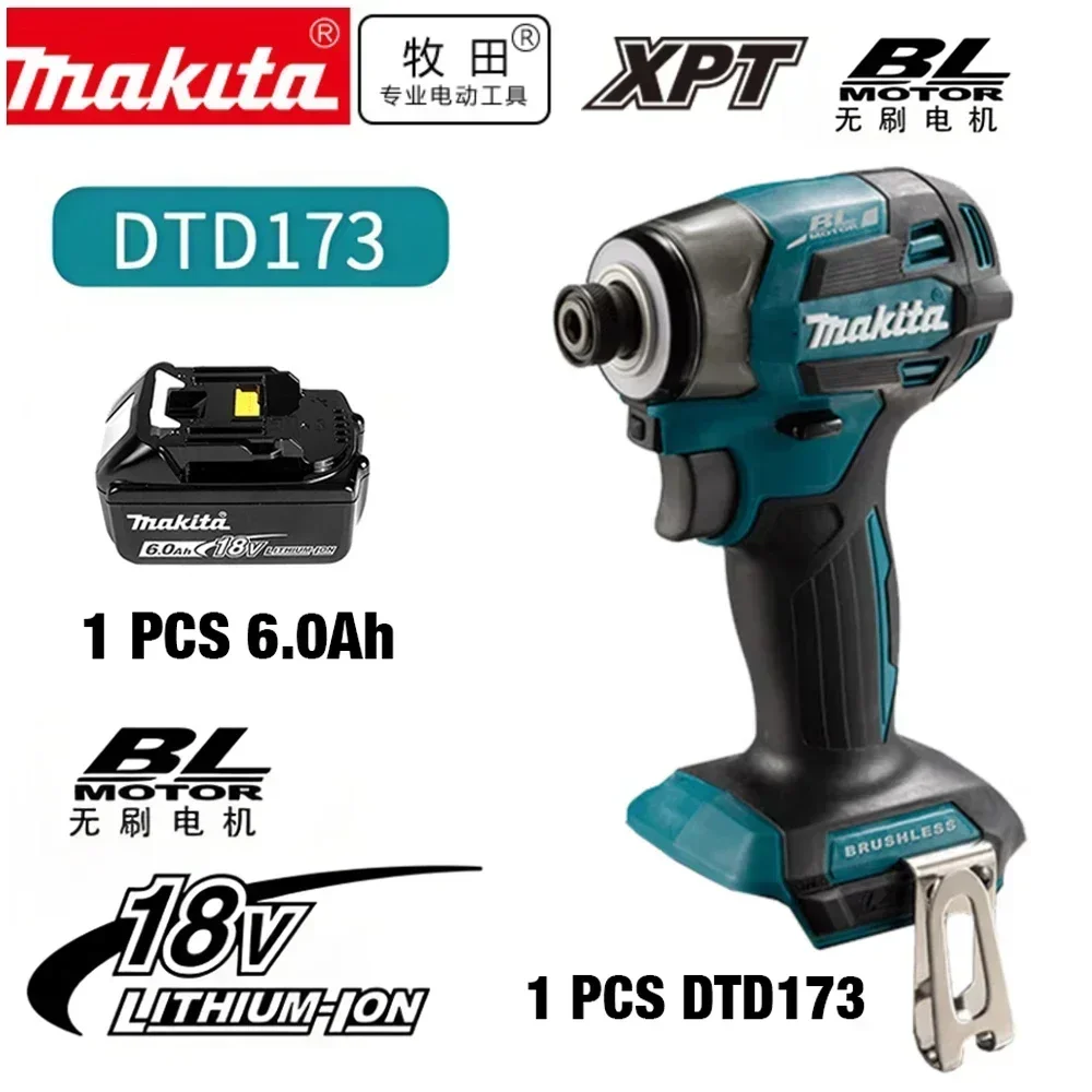 

Makita DTD173 1800RPM Cordless Impact Driver 180N.m Brushless Motor Electric Drill Wood/Bolt/T-Mode For Makita Battery P