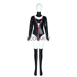 Angel Dust Cosplay Costume Hazzbin Hotel Outfit Set completo Halloween Cosplay Sexy Black body Socks Suit disfraz hombreecoparty