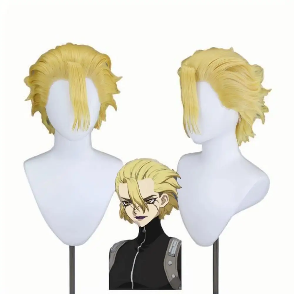 Dr. Stone Season 4 Stanley Snyder Cosplay Wig Custom Styled Anime Synthetic Wig