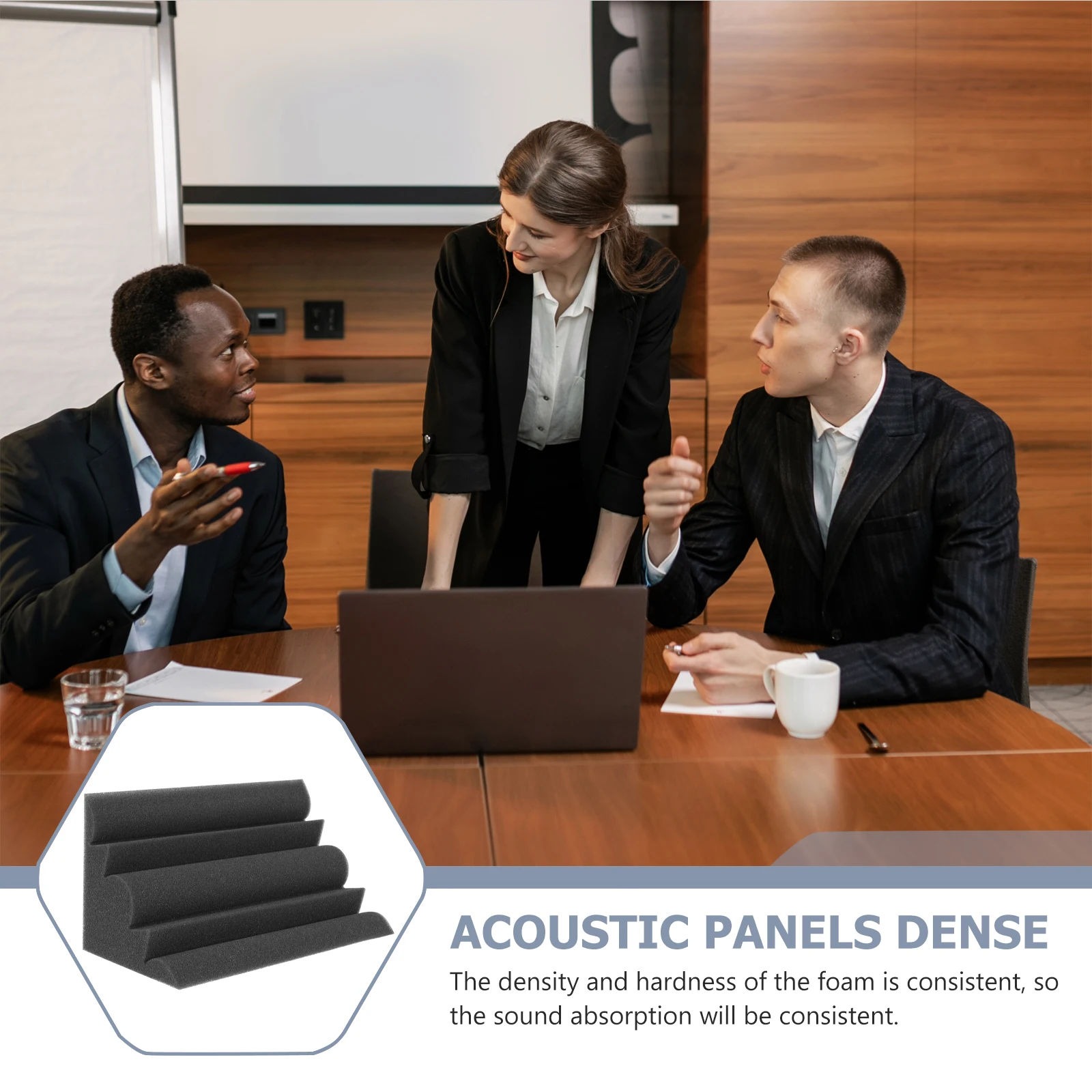 

4pcs Sound Absorbing Cotton Acoustic Foam Panels Studio Recording Wedge Sponge Noise Reduction Wall Corner Treatment