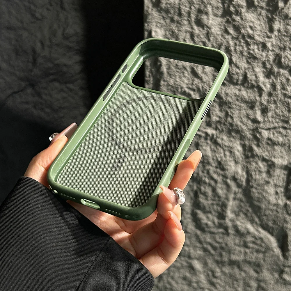 Magnetic TechWoven Case For iPhone 18 17 Pro Max 17 Air 16 15 14 13 12 11 Pro For Magsafe Woven Fabric Protective Cover