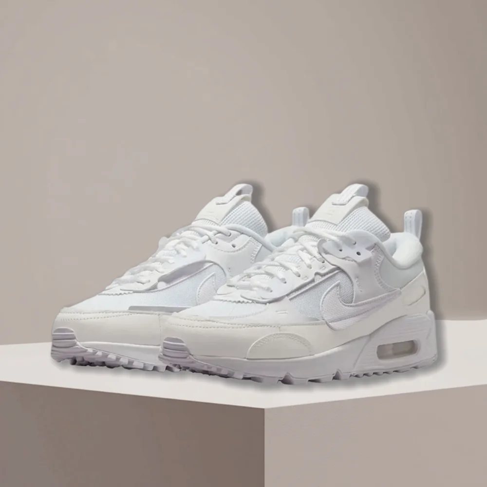 

Повседневные кроссовки Nike Air Max 90 унисекс с фрагментарным деконструированным низким берцем в стиле ретро, белые DM9922-101