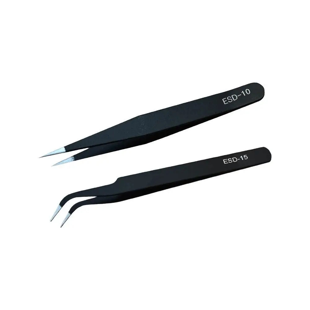 แหนบสแตนเลสโค้งตรงสำหรับต่อขนตาปลอม ทำเล็บ แต่งหน้า เพิ่มวอลลุ่มขนตาปลอม