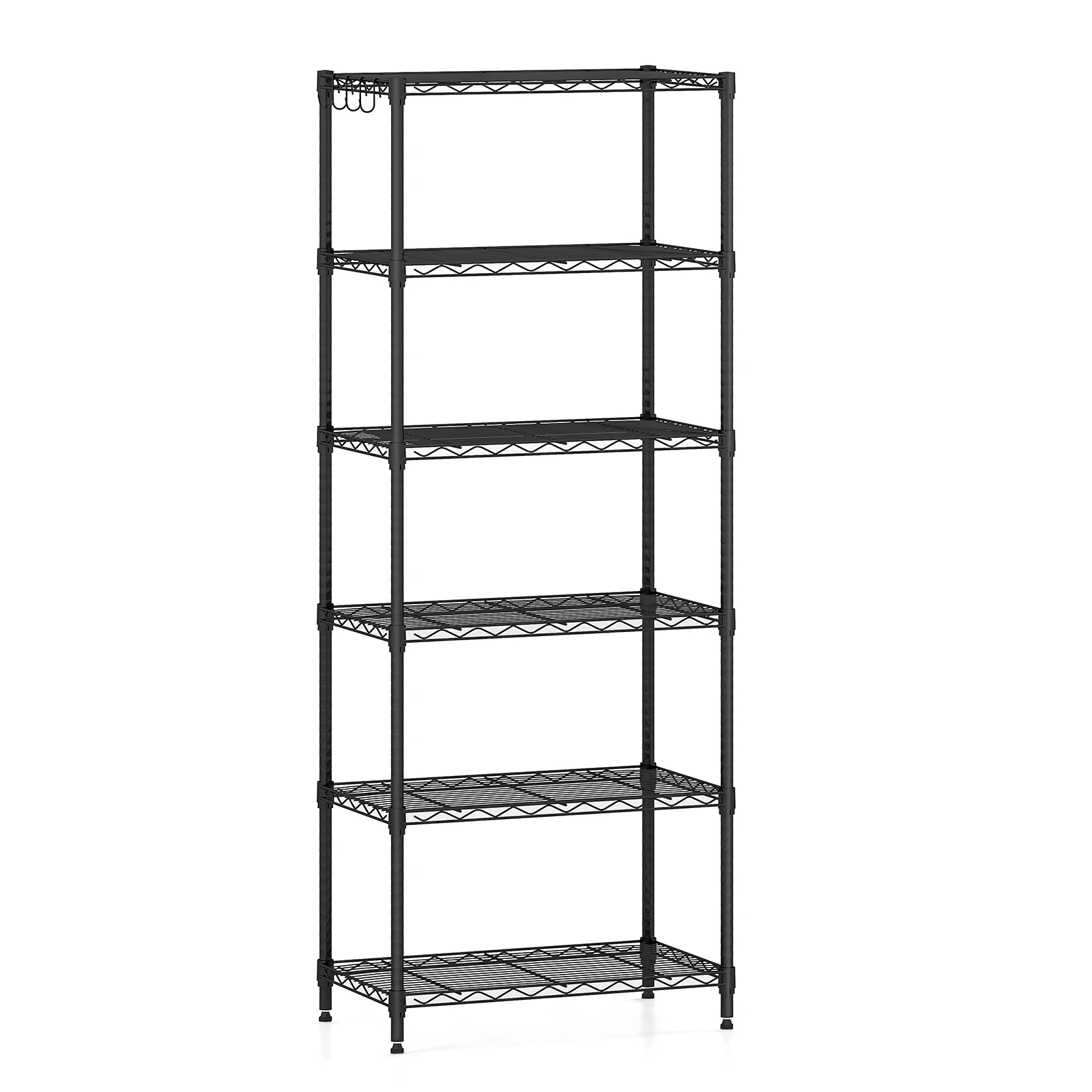 6-Tier Metal Storage Shelving Unit 900 LBS Storage Organizer with V-Shaped Rack