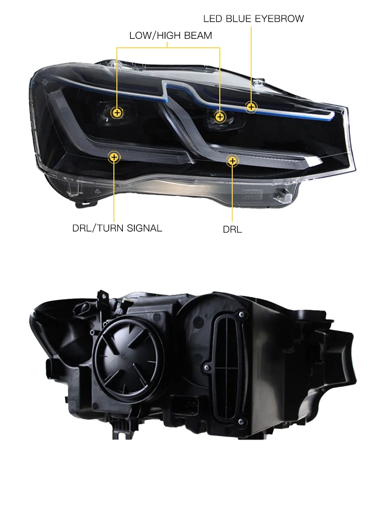 High Quality  X3 F25 LED Headlamp 2011-2017 Model Front Light Upgrade 6000k Color Temperature Projector Light