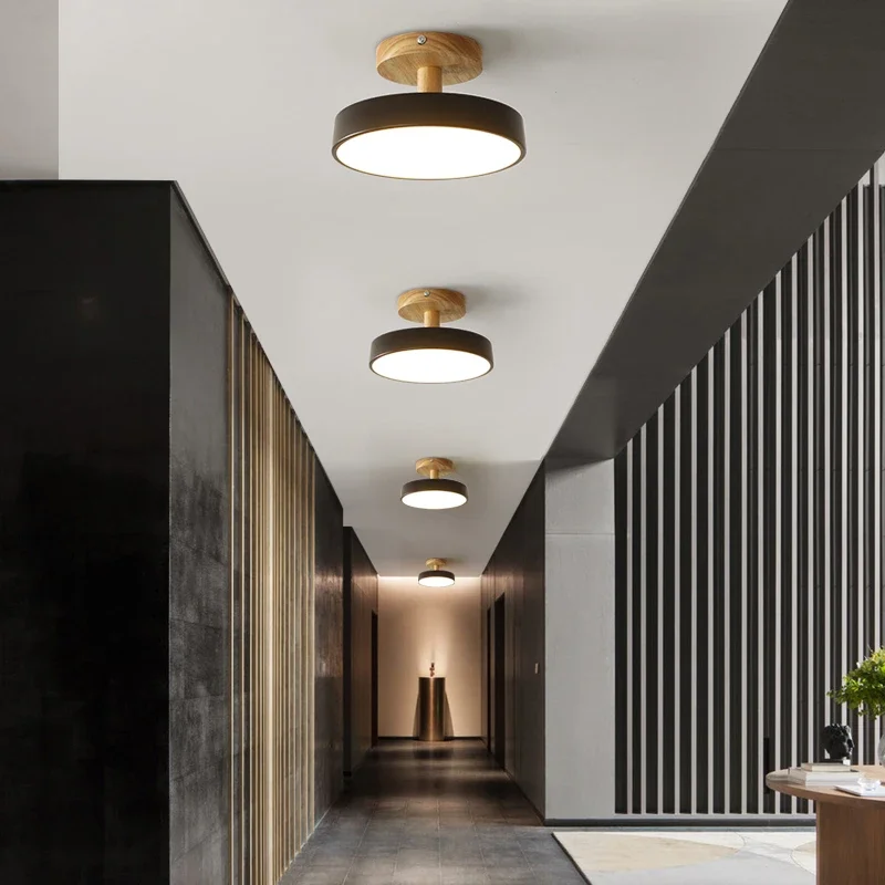 Modern Macaron LED Aisle Ceiling Lamp Chandelier For Corridor Stairs Foyer Balcony Bedroom Bathroom Indoor Light Fixture Luster