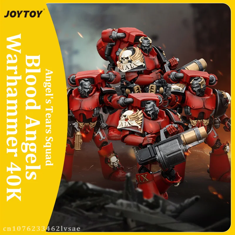 JOYTOY Warhammer 40K Blood Angels Angel's Tears Squad 1/18 Action Figure 12cm Anime Figure Desk Decor Ornament Collect Toy Gifts