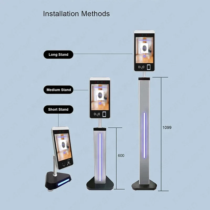1080P HD อุปกรณ์ 8 นิ้วหน้าจอสัมผัส Biometric Access Control แบบไดนามิก Face Recognition อุปกรณ์ความปลอดภัยประตูสําหรับ Apartment Villa