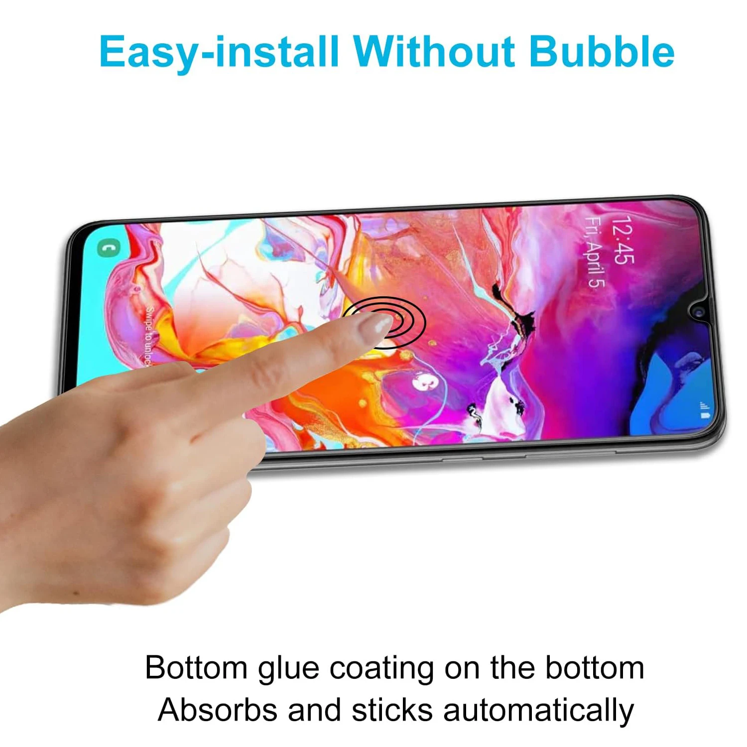 Für Samsung Galaxy A70 A70s Displayschutzfolie aus gehärtetem Glas