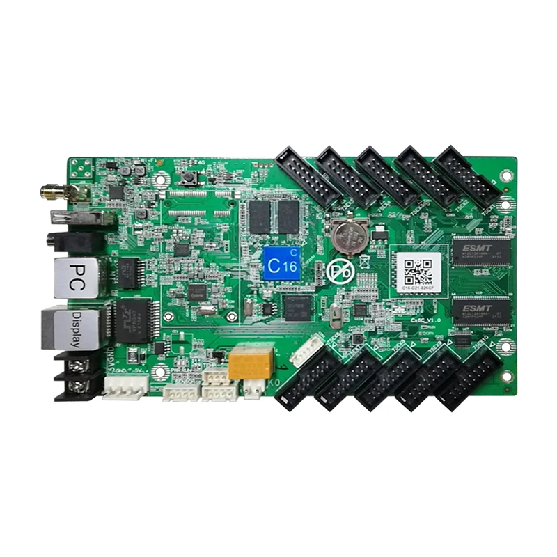 Huidu-LED Full Color Display Controller, HD-C16C, versão de atualização, HD-C15C, cartão de controle com porta HUB75E para tela do módulo LED